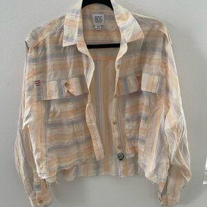 BDG Women's Pastel Striped Utility Jacket